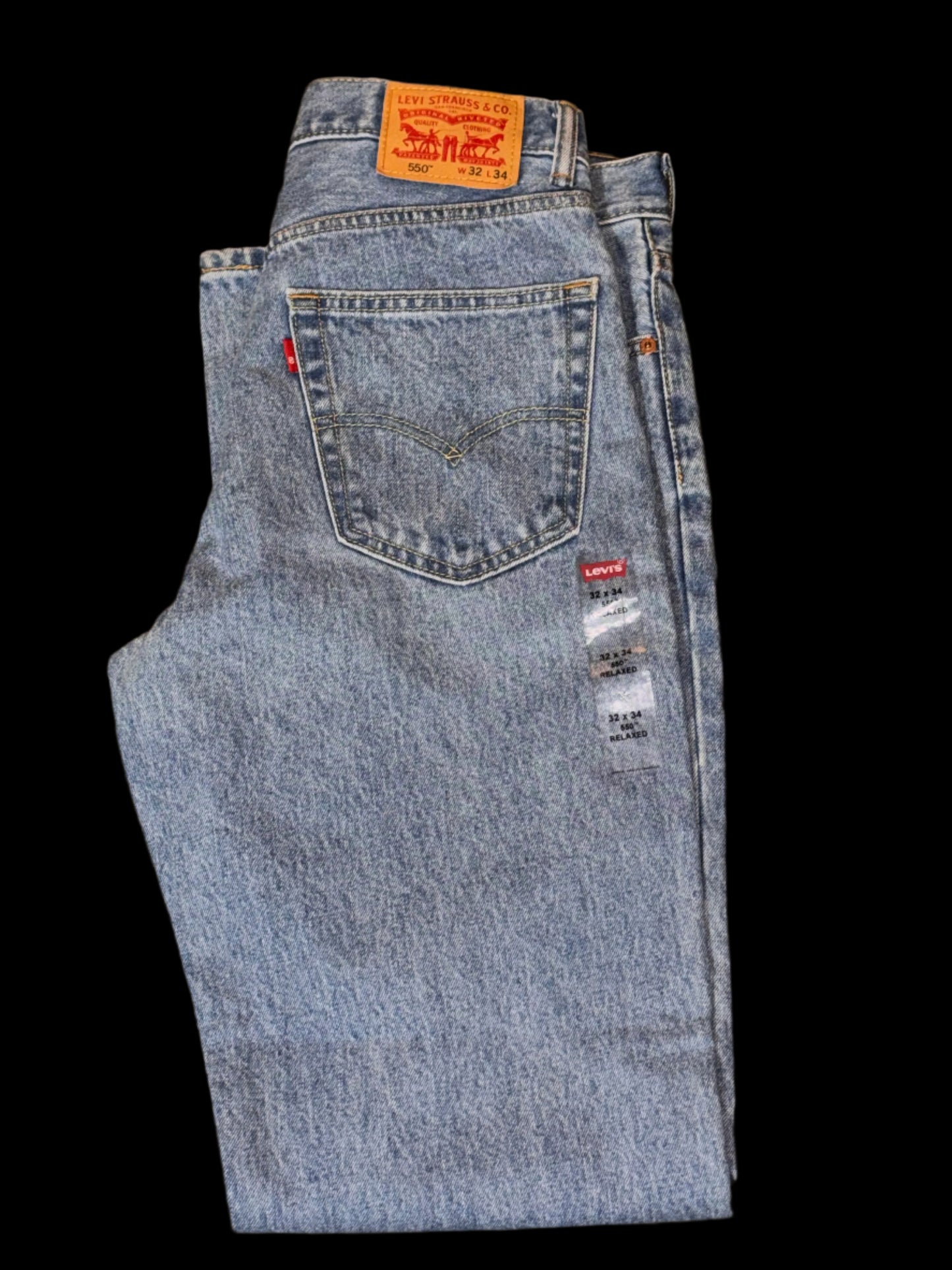 NEW MEN'S LEVIS 550 RELAXED FIT JEANS SZ 32 X 34