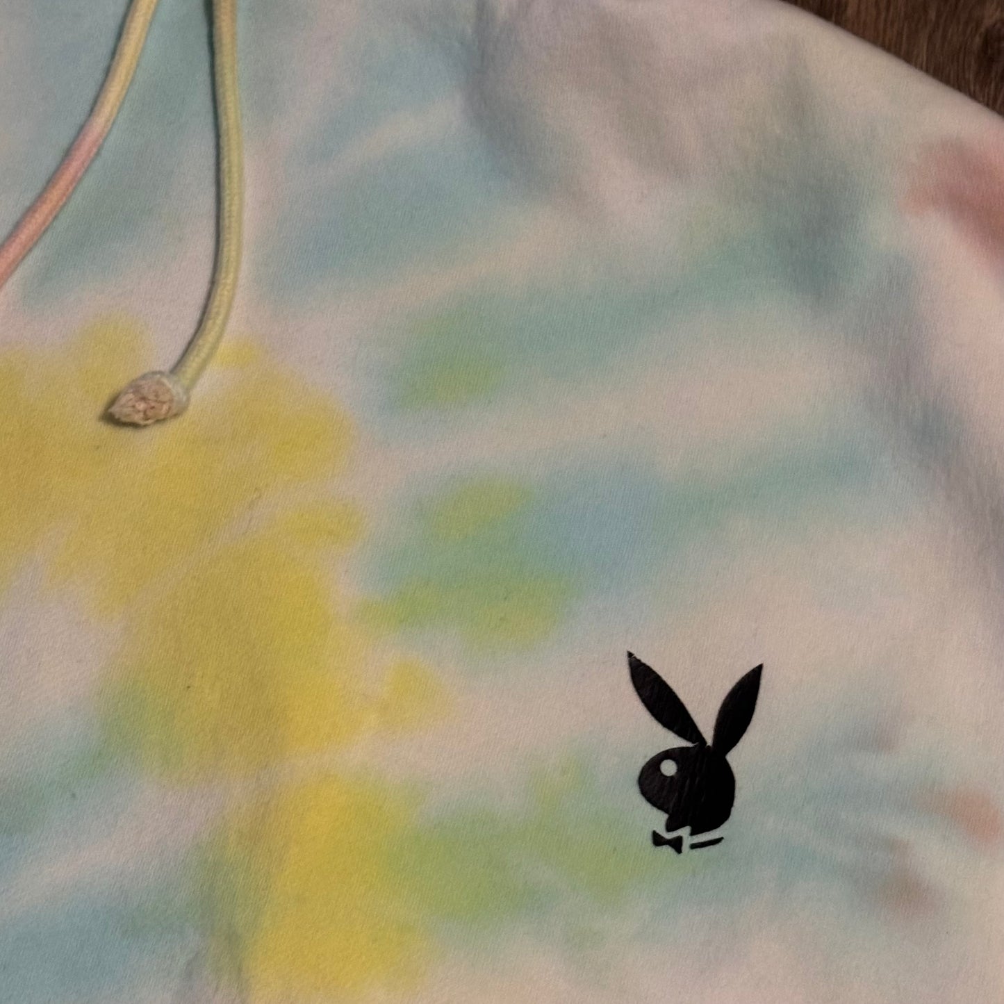 WOMEN’S MISGUIDED OVERSIZE TIE DYE PLAYBOY HOODIE SZ XL