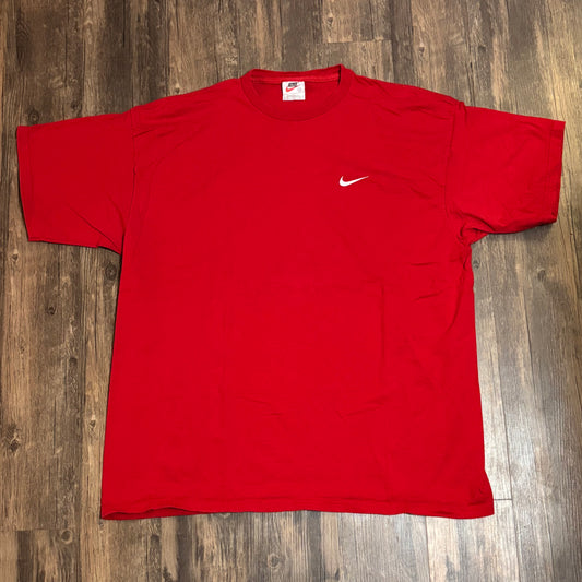 VTG 90'S NIKE RED SWOOSH TEE SZ XXL