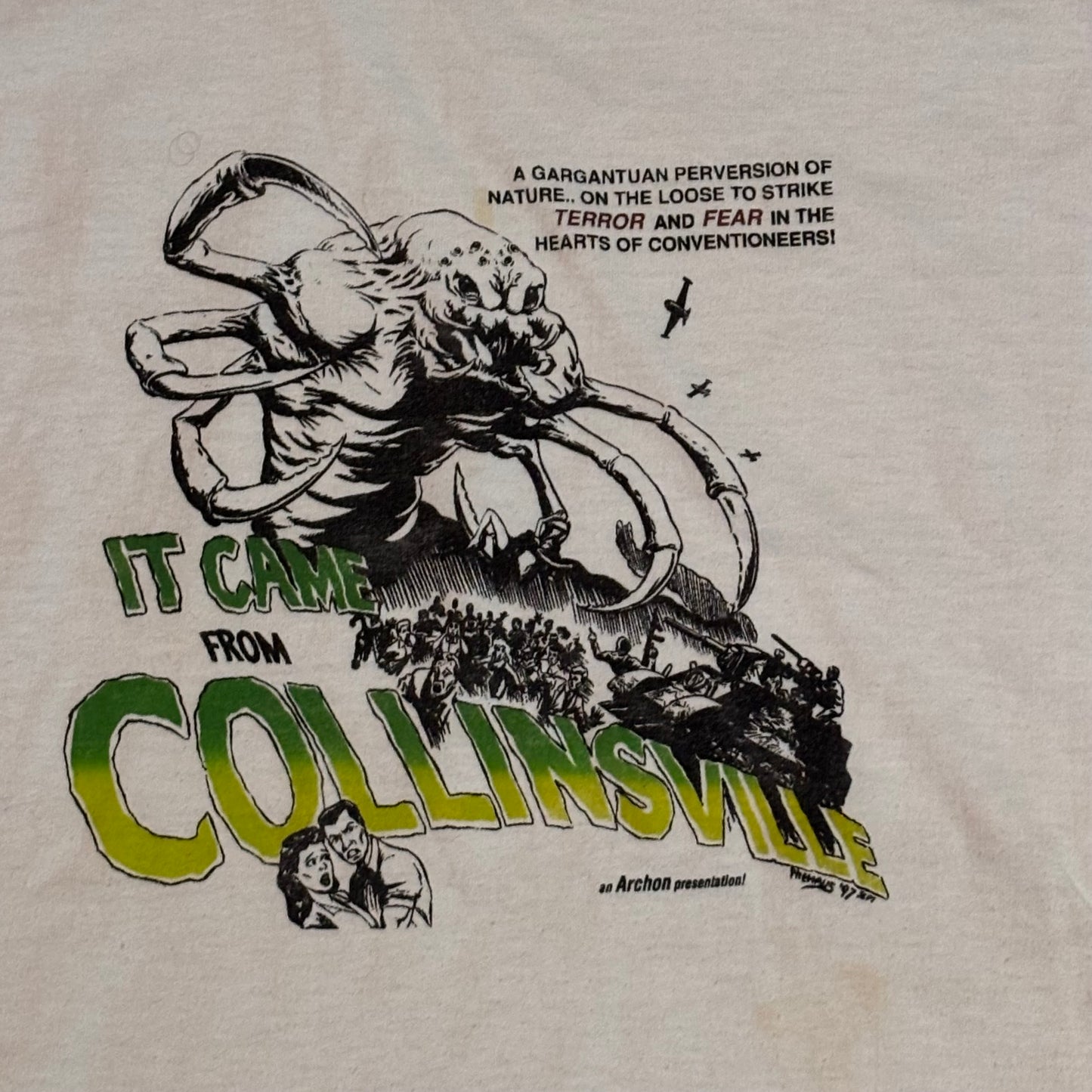 VTG 90'S "IT CAME FROM COLLINSVILLE" T-SHIRT SZ XL