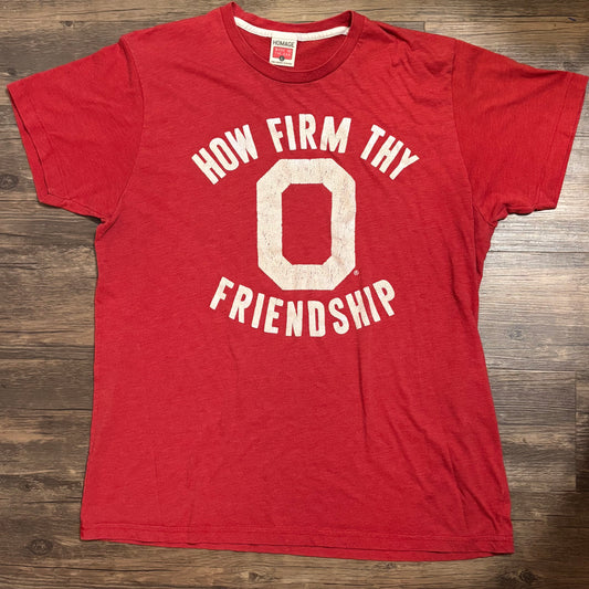 HOW FIRM THY FRIENDSHIP OSU HOMAGE TEE SIZE LARGE