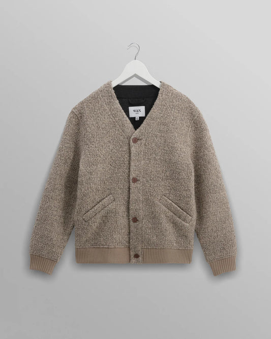 MEN'S NWT WAX LONDON TOR NATURAL WOOL CARDIGAN SWEATER XXL JACKET $295