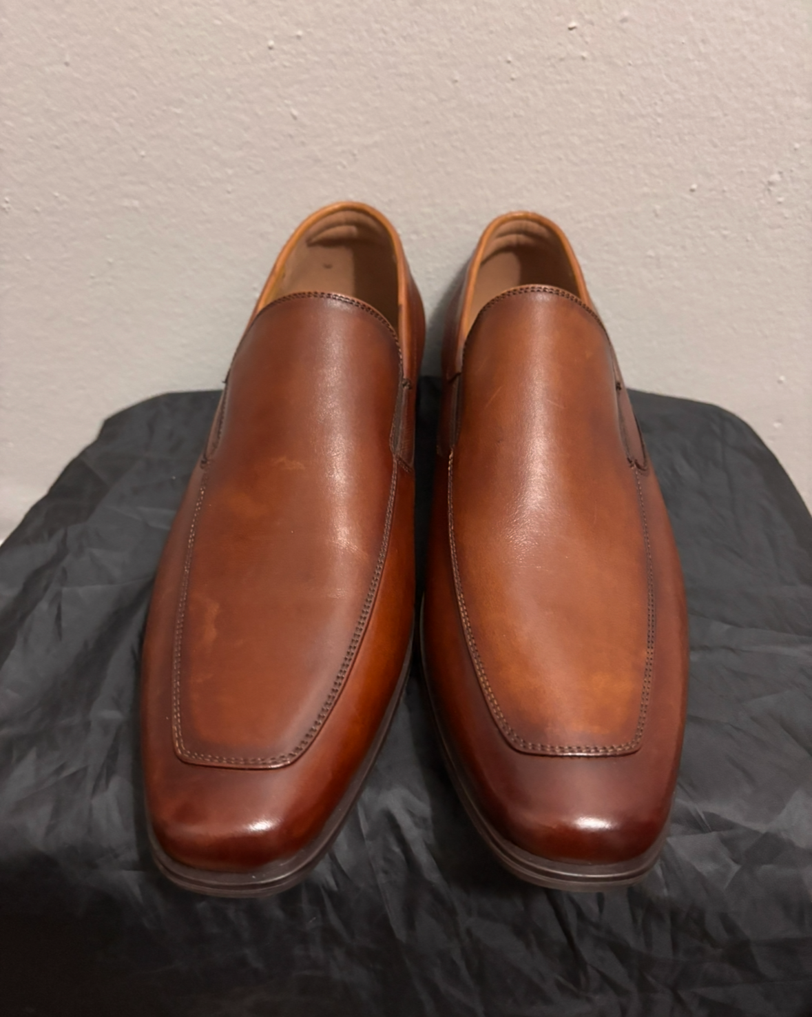 NEW MEN’S FLORSHEIM MIDTOWN MOC TOE SLIP-ON COGNAC SZ 11