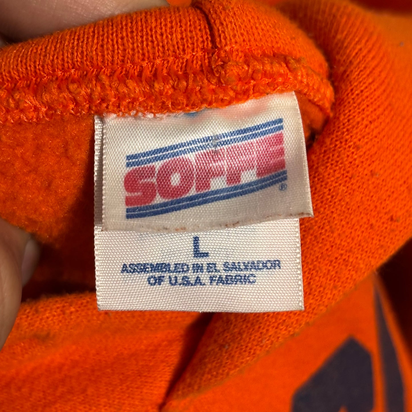 VTG SYRACUSE ORANGE SOFFE HOODIE SZ LARGE