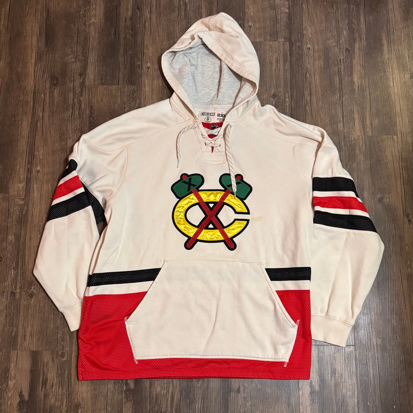 CHICAGO BLACKHAWKS NHL CCM HOODIE SZ XXL