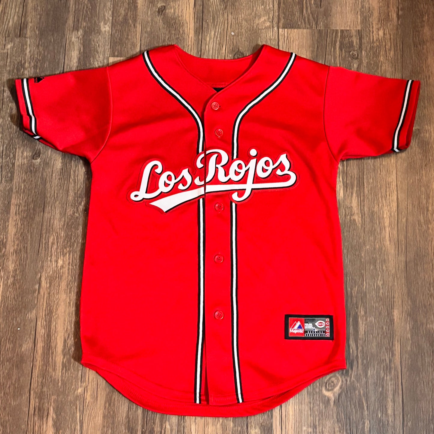 YOUTH BOYS CINCINNATI REDS “LOS ROJOS” JERSEY SZ MEDIUM