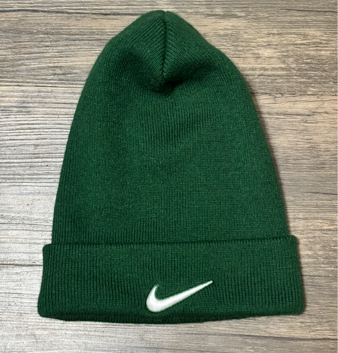 Adult Green Nike Swoosh Winter Hat