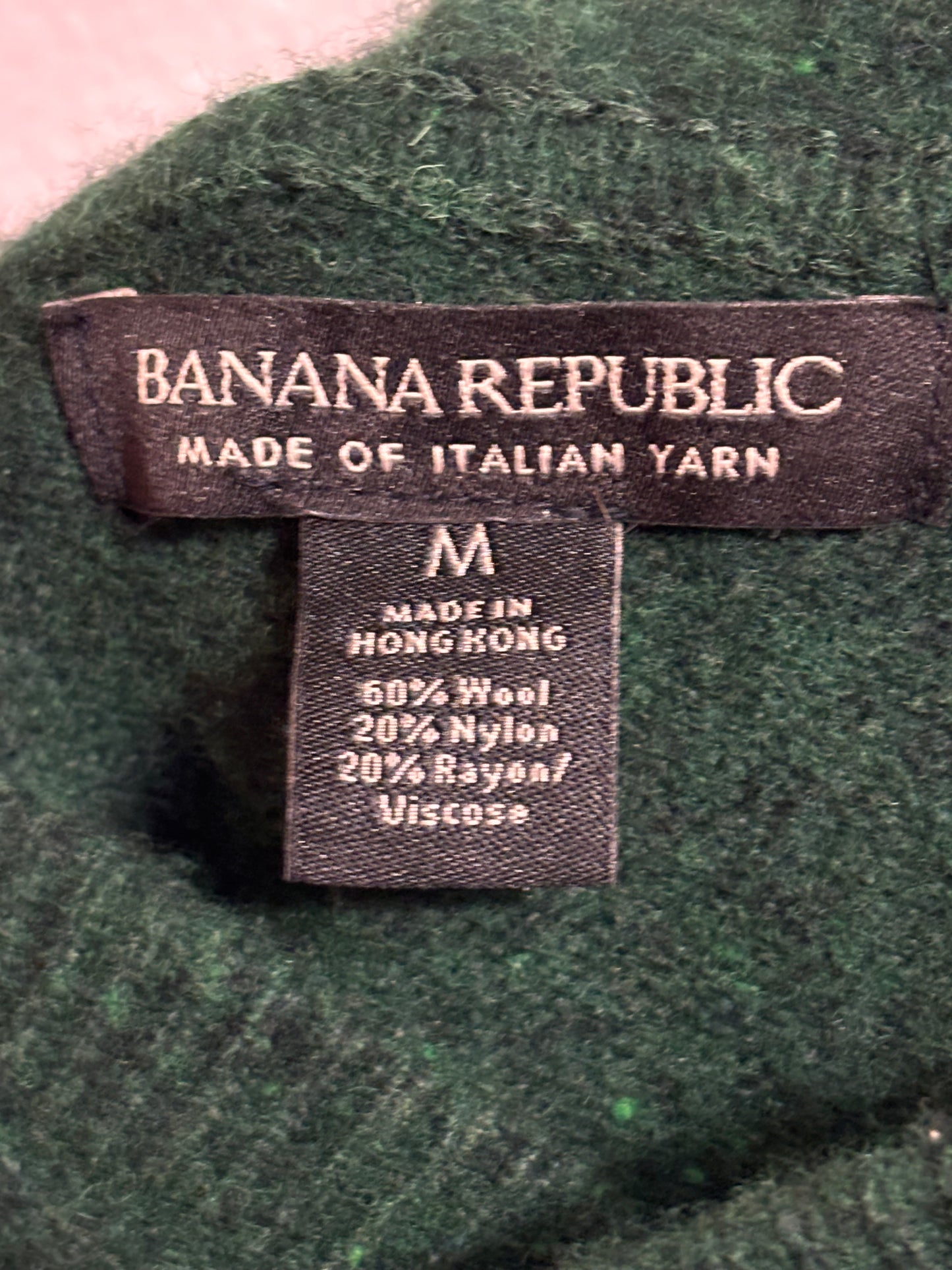 WOMEN'S BANANA REPUBLIC GREEN HOODIE SWEATER SZ MEDIUM