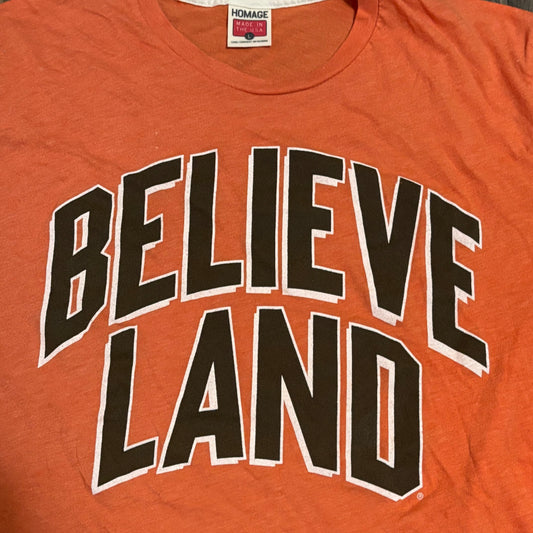 HOMAGE BELIEVELAND TEE SZ LARGE