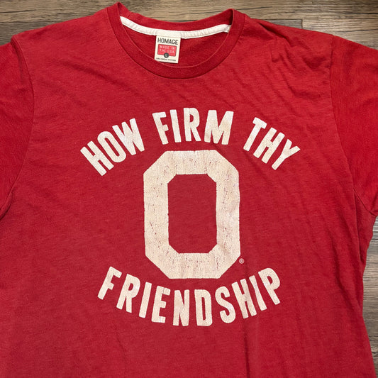 HOW FIRM THY FRIENDSHIP OSU HOMAGE TEE SIZE LARGE